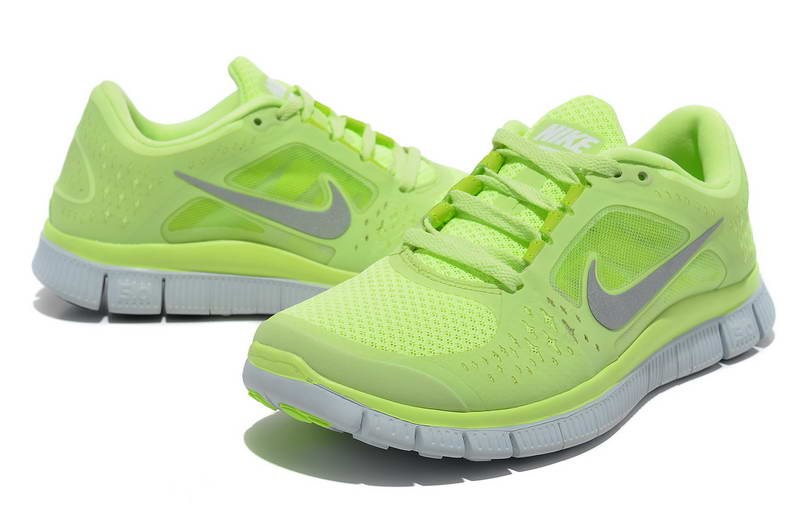 Nike Free run Womens Shoes 5.0  breathable Green Gray (1)